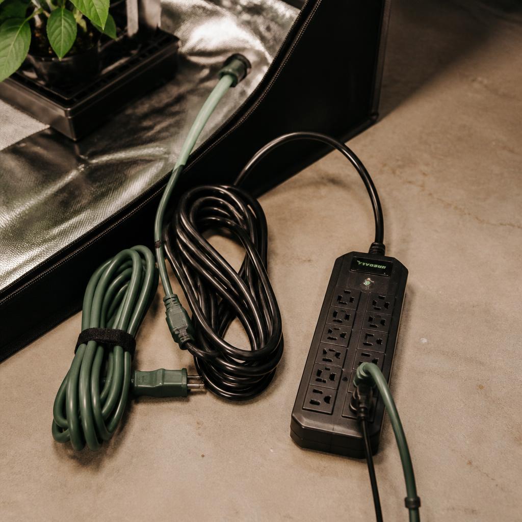 Grow Room Power Kit (Surge Strip, Cord, GFCI, Straps)